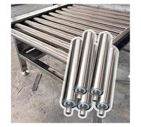Générique Stainless Steel Conveyor Rollers for DIY & Construction, Detachable Smooth Rollers in 1", 1.5" & 2" Diameters, Ideal for Table Saw & Woodworking Projects (38MM Dia, 800MM Length)