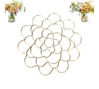 Générique Stainless Steel Floral Grid Organizer, 3pcs Flower Arrangement Holder, Flower Frog Tool, Floral Arrangement Supplies for Vase Stems Bouquets (4in,Gold)