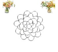 Générique Stainless Steel Floral Grid Organizer, 3pcs Flower Arrangement Holder, Flower Frog Tool, Floral Arrangement Supplies for Vase Stems Bouquets (4in,Silver)