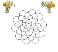Générique Stainless Steel Floral Grid Organizer, 3pcs Flower Arrangement Holder, Flower Frog Tool, Floral Arrangement Supplies for Vase Stems Bouquets (5in,Silver)
