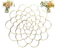 Générique Stainless Steel Floral Grid Organizer, 3pcs Flower Arrangement Holder, Flower Frog Tool, Floral Arrangement Supplies for Vase Stems Bouquets (7in,Gold)