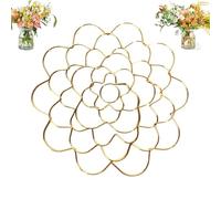 Générique Stainless Steel Floral Grid Organizer, 3pcs Flower Arrangement Holder, Flower Frog Tool, Floral Arrangement Supplies for Vase Stems Bouquets (5in,Gold)