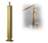 Générique Stainless Steel Glass Railing Post for Deck & Balcony - 100cm Height Stairway Balustrade Kit, Durable Patio Guardrail Clamp, Modern Safety Solution for Outdoor Spaces