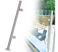 Générique Stainless Steel Glass Railing Post System for Atrium Dividers, 115cm Height, Durable Modern Stair Railing Pillar Clamps, Stylish and Strong Safety Solution