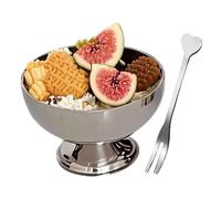 Générique Stainless Steel Ice Cream Bowls, Cake Tableware, Metal Salad Cups | for Home, Hotel, Restaurant, Party, Shops, Picnics, Birthday, Holiday, Summer Festivals, Movie Nights, Milkshake, Snacks