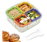 Générique Stainless Steel Lunch Box Leak-Proof Microwave Safe Compartments