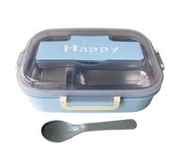 Générique Stainless Steel Lunch Box,Snack Containers for Adults with Utensils | 3-Compartment Leakproof Food Storage Box for Preschool School Offices Daycare Picnic Travel Offices