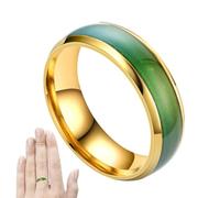 Générique Stainless Steel Mood Ring For Women | Women's Rings With Temperature Embossing Ring,Boys And Girls Mood RingStainless Steel Band
