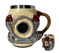 Générique Stainless Steel Mug, 3D Insulated Drink Cup, Tea Mug with Handle, Travel Beverage Accessory with Leak Resistant Design, Drinkware Gear Style, Outdoor Mugs for Hikers and Travelers