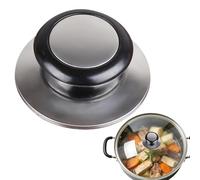 Générique Stainless Steel Pot Knob Replacement - Heat Resistant Universal Fit | Pot Cover Handle For Slow Cooker | 2.28 Inch Lid Knob For Skillet, Home Kitchen, Restaurant, Dining Room, Camping