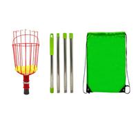 Générique Stainless Steel Telescopic Pole Fruit Piicker with Basket | Frruit Picker Pole with Basket | Portable Lightweight Fruit Picker Rustproof, for Apricot, Lemon, Plum, Grapefruit, Orange