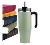 Générique Stainless Tumbler, Vacuum Insulated Tumbler, 76x9.45in Cup 40 Oz with Straw and Lid, Portable Travel Mug for Camping, Hiking, Road Trips, Gym, Spill-Proof, Easy Carry, Sleek Look