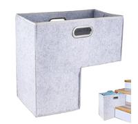 Générique Stair Basket - Felt Fabric | Stylish Stair Storage Solution For Household Items | Foldable Space-Saving Step Basket For Organizing Toys Books Home Apartment
