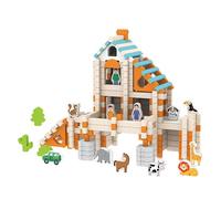 Générique Stapelblöcke - 6 Zoll Kinderbauklötze Set | Holz Stapelblöcke Spiel - Fördert Kreativität Vorstellungskraft und Eltern Kind Interaktion Ideal für Qualitätszeit und Lernspaß