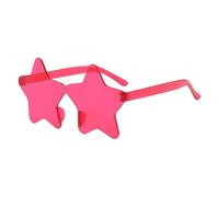 Générique Star Shaped Photo Booth Eyeglasses, 14x7cm, Sun Protection PC Frame, AC Lens, Party Accessory for Birthdays, Celebrations, Outdoor Gatherings