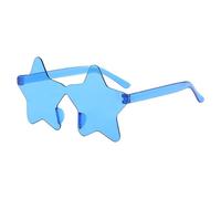 Générique Star Shaped Photo Booth Eyeglasses, 14x7cm, Sun Protection PC Frame, AC Lens, Party Accessory for Birthdays, Celebrations, Outdoor Gatherings