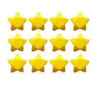 Générique Star Stress Balls - Set of 12 Star-Shaped Foam Balls | Yellow Stars Squeeze Ball | Solid Sponge Squeeze Stress Relief Ball, Fun Party Favors for Kids and Adults
