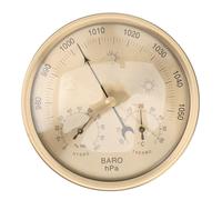Générique Station Météo Baromètre Thermomètre Hygromètre Or en Alliage D'aluminium Léger Cadran Indicateur pour Usage Extérieur Élégant