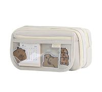 Générique Stationery Pouch Organizer,22x13cm Cute Capybara Pencil Organizers Case | Convenient Portable Zipper Pencil Organizer Box with Compartments, Extensive Application for Pencils, Pens, Erasers