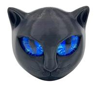 Générique Statue Chat Noir Luxe | Résine Black Cat Head Sculpture | Sculpture Chats en Cristals Noir Sculpté À La Main | Collectibles La Sculptures Souvenirs Kitten Elegant Art pour Décoration Bureau
