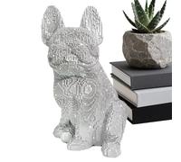 Générique Statue Chien,Figurine Bulldog Assis Statue Française Bulldog - Sculpture Résine Figurine Animal pour Jardin Terrasse Bureau Chambre Salon Bureau,Jardin Pelouse Porche Terrasse Patio