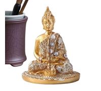 Générique Statue de Bouddha d'Intérieur | Sculpture Zen Brûleur d'Encens en Résine Bouddhiste - Décoration d'Intérieur pour Bureau Chambre Appartement Étagère Cheminée Salon Méditation