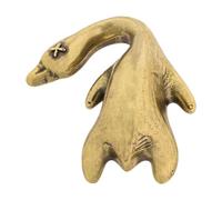 Générique Statue de Canard Sculpture Figurine Animal Miniature Ornement de Collection En Laiton Aspect Ancien Adaptée à La Décoration de Bureau C