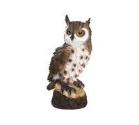 Générique Statue de Chouette - de Jardin | Expression Sérieuse Effaroucheur d'animaux Statue Décorative en Résine pour Piscine Balcon Jardin Cheminée Quai Manteau Étang Pelouse Terrasse Patio