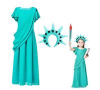 Générique Statue De Fancy Dishy - Costume Patriotic Collection Adult Statue | Costume Adulte Lady | Costumes Américains Pour Adaptés Aux Vacances Nationales, Journée De L'indépendance,