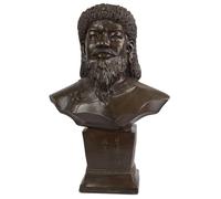 Générique Statue de Gengis Khan 100% Buste en Bronze, Sculpture de 18.1 Pouces, Grande Sculpture de l'empire Mongol, décor Artistique Temüjin