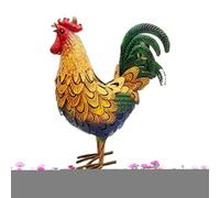 Générique Statue de Jardin de Poulet, Sculpture de Poulet en métal | Iron Rooster Garden Statues Yard Art,Décor de Ferme de Sculpture d'animaux pour la Cour Basse-Cour Cuisine décorations de Maison