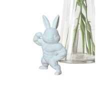 Générique Statue de Jardin Lapin,Figurines de Lapin Sportif avec Muscles en Impression 3D - Statuette d'Extérieur 6 cm,Décoration Pâques Table Étagère Collection Intérieur DIY Couleur