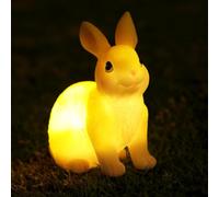 Générique Statue De Jardin Lapins Figurine Lapin Réaliste Lumières LED