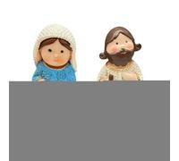 Générique Statue De Jésus Christ | Décoration de Bureau Jésus et Kit avec Figurine de Marie - Sculpture Religieuse en Résine pour Salon, Salle de Prière, Bibliothèque ou Chambre