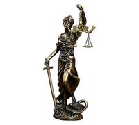 Générique Statue De La Justice, Statue De La Déesse Aveugle De La Justice, Sculpture De La Dame De Justice en Résine, Statue Artisanale Créative d'art Moderne pour Pendaison De Crémaillère