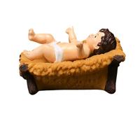 Générique Statue De La Nativité - Décorations Religieuses de Noël en Résine | Statue Chrétienne de Jésus Enfant au Berceau,pour Fêtes en Intérieur Bureau Bibliothèque Manteau Entrée