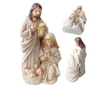 Générique Statue de la Sainte Famille - Crèches de Noël, Personnages de la Sainte Famille - Mini crèche de Noël catholique, Sculpture Artisanale, Statue en résine de la, Figurine catholique, coll