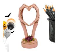 Générique Statue de Mains de Squelette en Forme de Cœur | Statues de Bureau et Ornements de Main en Cœur d'amour,Sculpture de Squelette Abstraite Polyvalente pour Décor de Bureau, Cuisine et Chambre