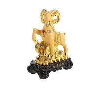 Générique Statue de Mouton Chinois 2027 Figurine décorative en résine dorée | Décor de Mouton du Nouvel An Chinois Décoration pour Voitures, Vitrine, Maison, École, Bureau, Cafés, Librairies,