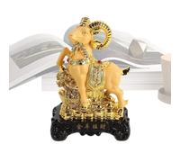 Générique Statue de Mouton Chinois 2027 Figurine décorative en résine dorée | Décoration Maison Nouvel An Chinois Décoration pour Voitures, Vitrine, Maison, École, Bureau, Cafés, Librairies,