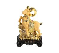 Générique Statue de Mouton Chinois 2027 Statue Décorative en Résine Dorée | Décoration Maison Nouvel An Chinois pour Vitrine, Maison, École, Bureaux, Librairies, Salon, Étagères,