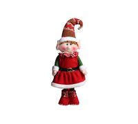 Générique Statue de Noël | Décor Festif de Noël Charmant | Statuette à Ressort Rouge et Verte pour Cheminée Bureau Salon Chambre