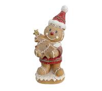 Générique Statue de Noël - Statuette de Table Ornement de Noël,Figurine Mignonne en Forme de Bonhomme en Pain d'Épice pour Bureau Étagère Chevet