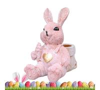 Générique Statue de Pâques,Sculpture Collectionnable de Lapin en Résine pour Pâques | Statuette Mignonne Lapin Résine Décor Jardin - pour Salon Chambre Bureau Nursery Étagères et Table de Nuit