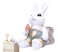 Générique Statue de Pâques,Sculpture de Lapin de Pâques en Résine à Collectionner | Statuette Mignonne Lapin Résine Décor Jardin - pour Salon Chambre Bureau Nursery Étagères et Table de Nuit