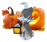 Générique Statue de Sorcière | Statuette Halloween Sorcière à la Lanterne - Décoration Intérieure et Extérieure pour Salon Jardin Chambre Fête Cheminée Patio