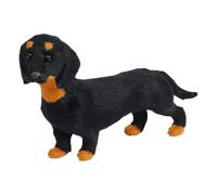 Générique Statue de Teckel Réaliste,Figurine Animal Simulation | Modèle de Teckel en Peluche,pour Salon Chambre Entrée Meuble TV Cheminée Bibliothèque Table de Nuit