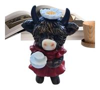 Générique Statue de Vache des Highlands - Decoration Vache en Resine pour Table,Statuette d'animal pour Bureau | pour Maison Piece Table Adultes Cuisine Chambre Salon Noel Mariage Bureau