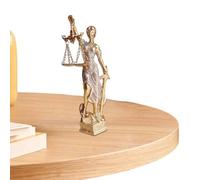 Générique Statue Déesse De La Justice - Figurine Dame De L'Équité en Résine, Sculpture Aveugle avec Balance | Décoration Bureau Avocat, Salon Style Européen, Cadeau Juridique Rétro Collection Or