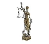 Générique Statue Déesse De La Justice - Figurine Dame De L'Équité en Résine, Sculpture Aveugle avec Balance | Décoration Bureau Avocat, Salon Style Européen, Cadeau Juridique Rétro Collection Or